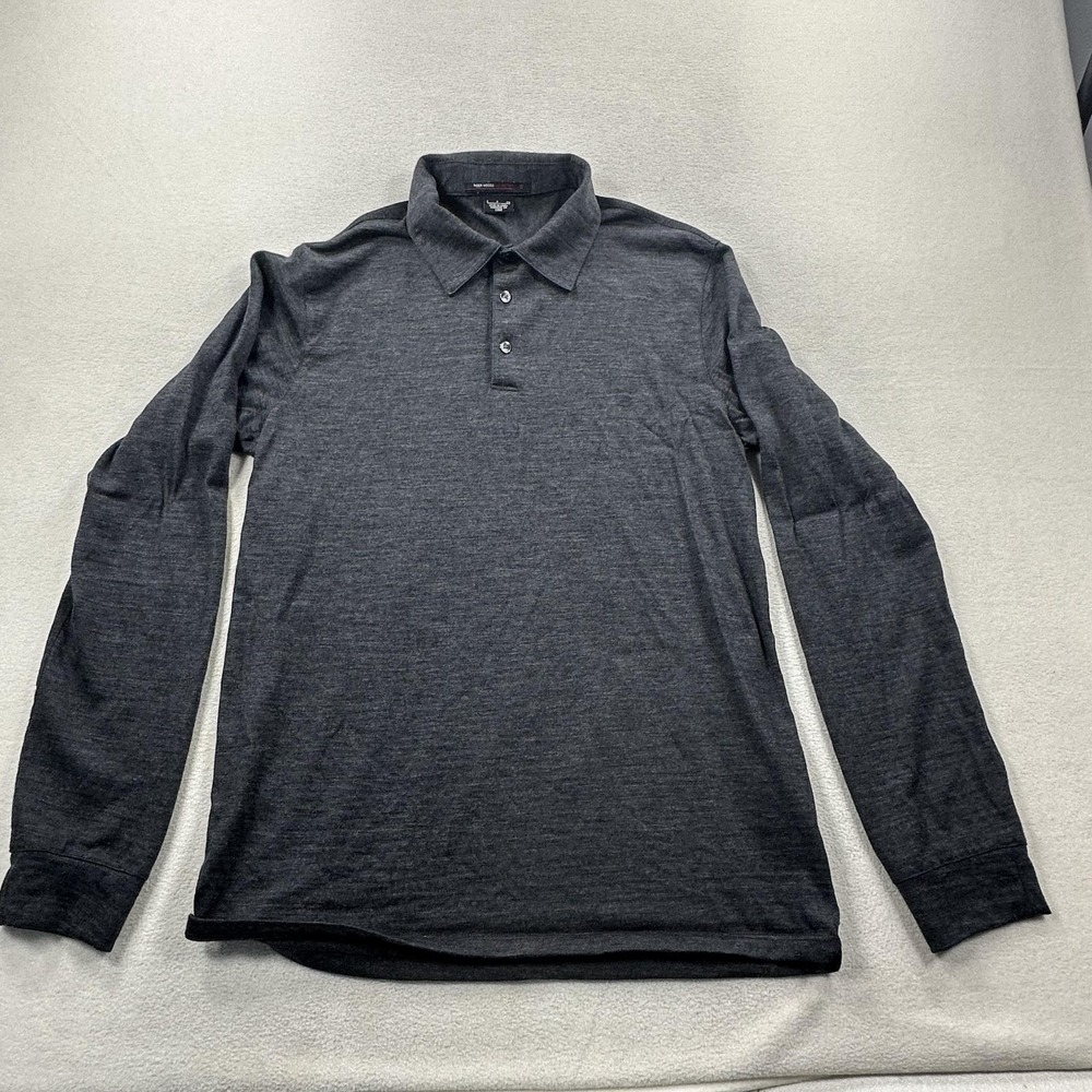 Nike Polo Shirt Mens Small Wool Tiger Woods Golf Long Sleeve TW 416887